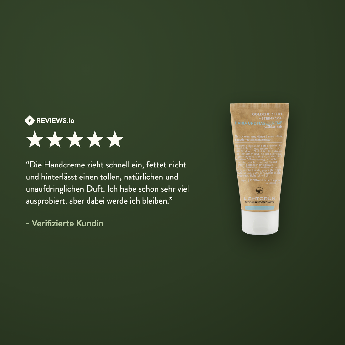 LICHTGRÜN Hand- und Nagelcreme Kundenbewertung