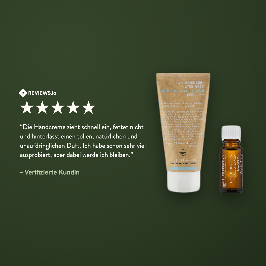 LICHTGRÜN Kundenbewertung