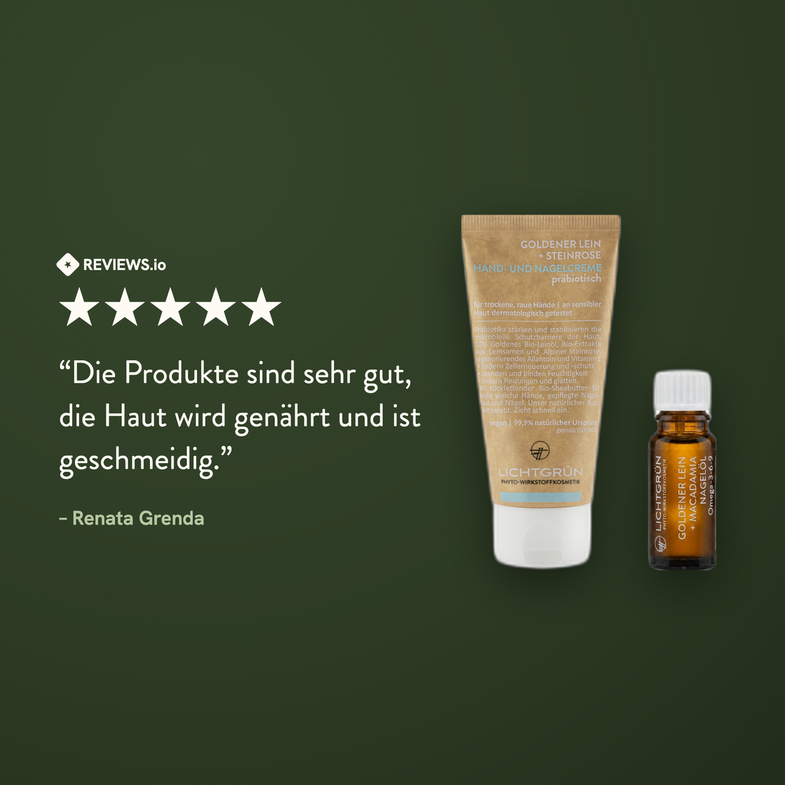 LICHTGRÜN Kundenbewertung