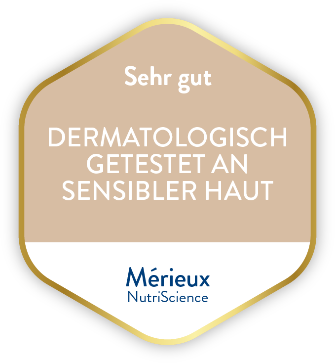 Dermatologisch getestet an sensibler Haut, sehr gut